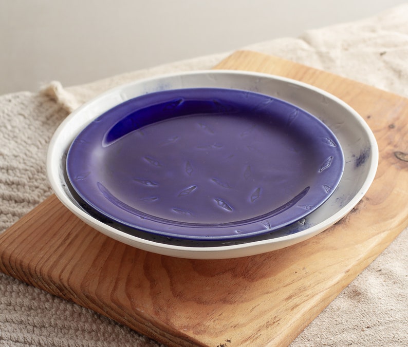 Ceramic Serving Set of 2 Dinnerware Set Pottery Large Etsy