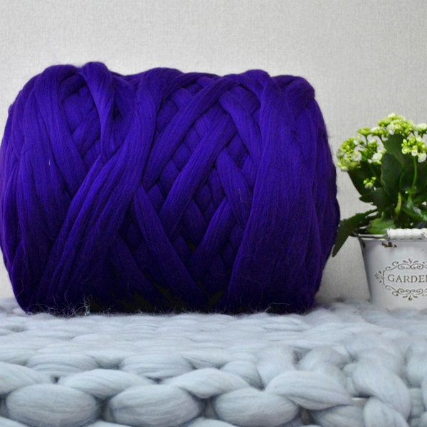 Yarn sheep merino 23 micron giant blanket wool Crochet bulky yarn Superfine dyed Nuno felting supply bulk discount 6 kg