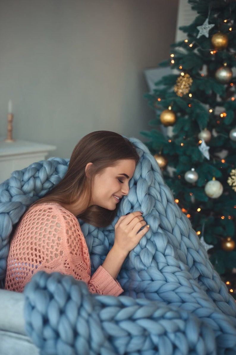 Arm Knit Blanket Yarn Merino Chunky Yarn for Hand Knitting Etsy