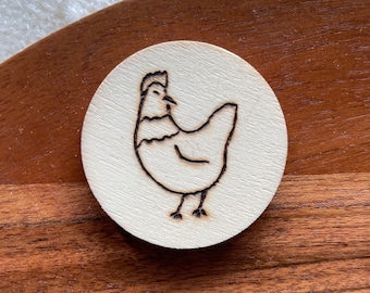 Chicken decorations, Simple rustic magnet, Fridge magnet, Farm house gift, Cute Mini Magnets, Little Magnet, Chicken owner decor