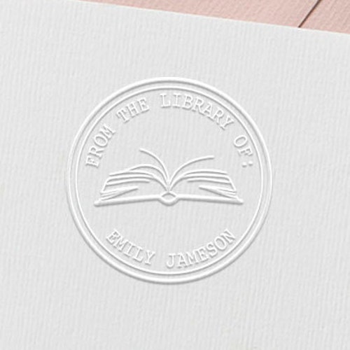 Custom Library Embosser Stamp Personalized Book Embossing Etsy