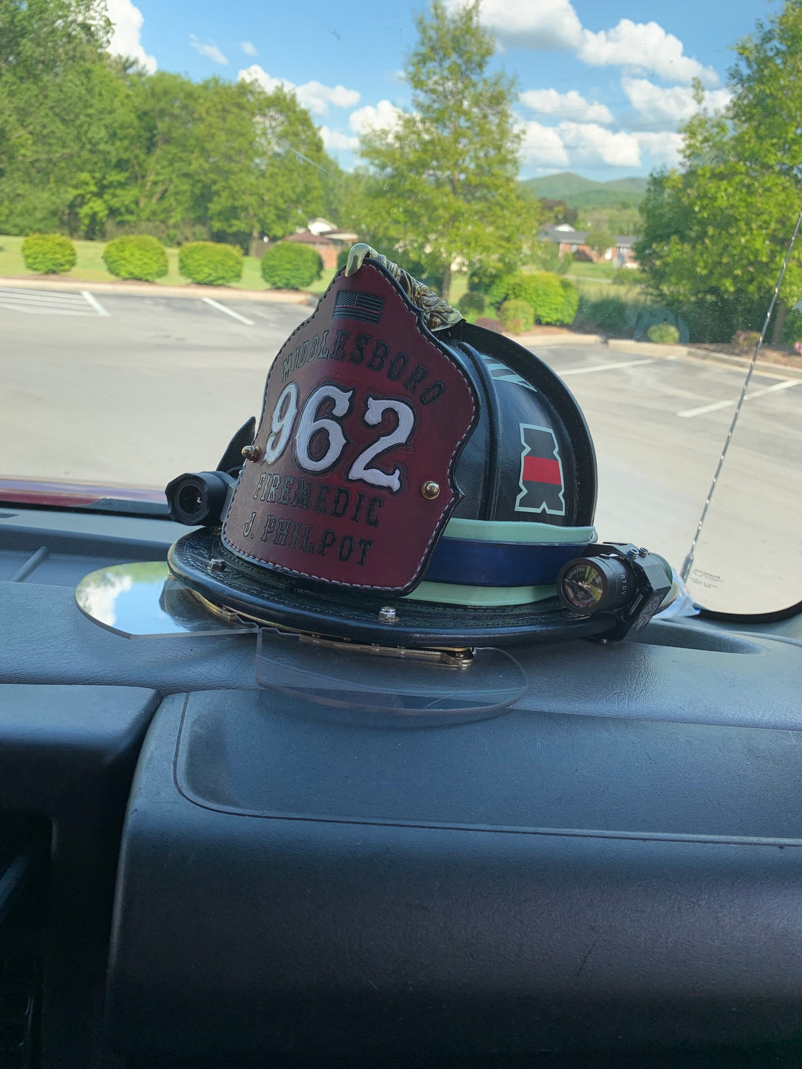 Custom Leather Fire Helmet Front / Shield Etsy