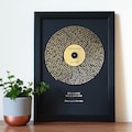 A4 Custom Metallic Foil Song Lyrics Art, Personalised Copper Silver Gold or Rose Gold Foil Lyric Print, Favourite Record Print, Music Poster