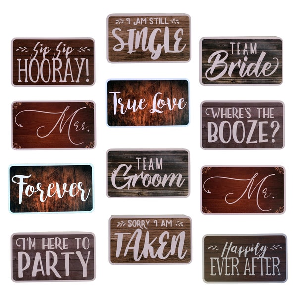 Rustic Wedding Photo Booth Props