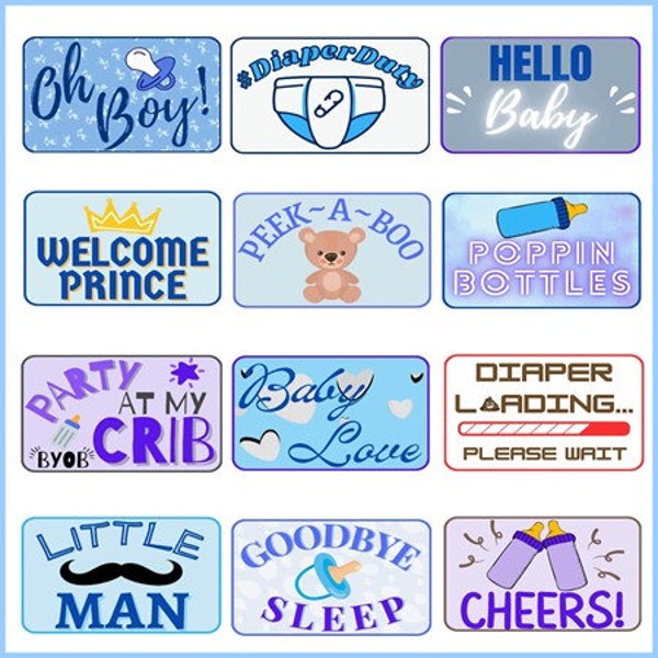 Baby Boy Photo Booth Props