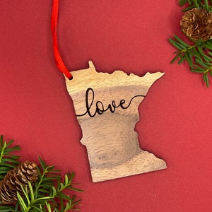 Minnesota &quot;LOVE&quot; Holzanhänger