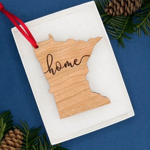 Minnesota &quot;HOME&quot; Wood Ornament