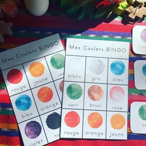 French Color Word Bingo