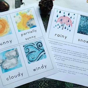 Cartes de mots météo