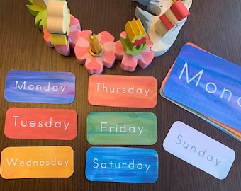 Días de la semana Waldorf en inglés