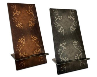 Floral Stainless Steel Smartphone Stand: Urband London Desk Decor