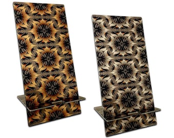 Urband London Stainless Steel Smartphone Stand: Double-Sided Floral Design