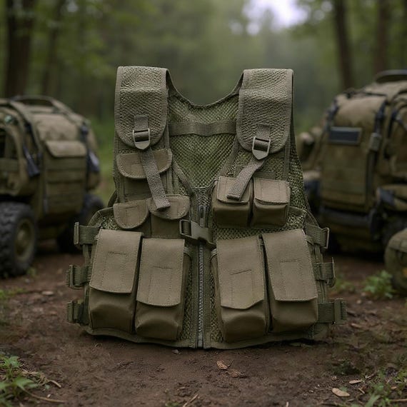 Youth OD Green Airsoft Tactical Vest - Etsy
