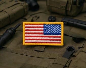 Reverse American Flag Patch Standard
