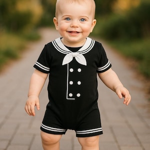 Sailor Romper Black
