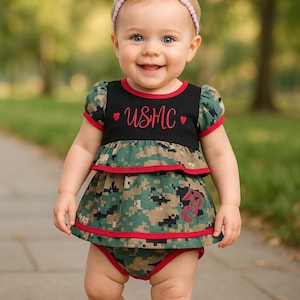 Marine Girls Infant Ruffle Dress