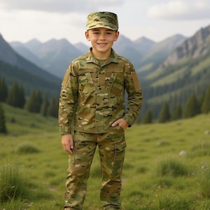 3 Piece Youth Army/Air Force Multicam Uniform Costume
