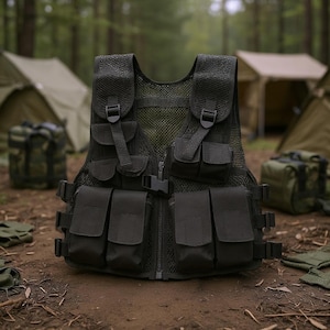 Youth Black Airsoft Tactical Vest
