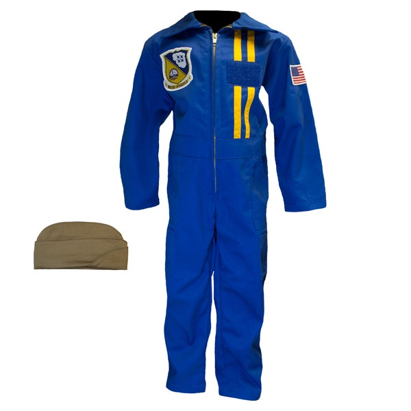 Licensed Blue Angels Youth Flight Suit and Garrison Cap