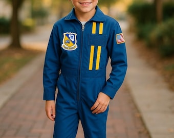 Licensed Blue Angels Youth Flight Suit and Garrison Cap