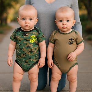 2pk Marine Baby Bodysuits