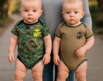 2pk Marine Baby Bodysuits