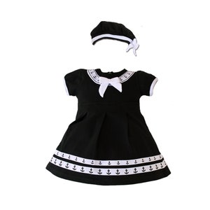 2 piece Navy Baby Dress w Beret