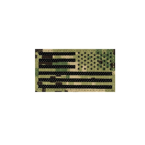 AMERICAN FLAG PATCH Reverse Camo Green Embroidered Iron-on Applique 