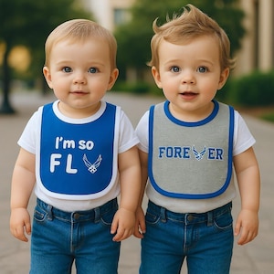 Air Force Infant 2 pk Cotton Bibs