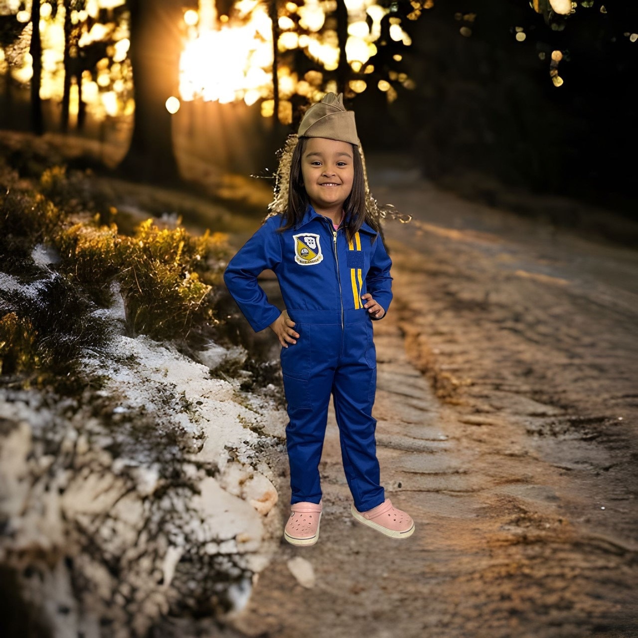 Licensed Blue Angels Youth Flight Suit and Garrison Cap