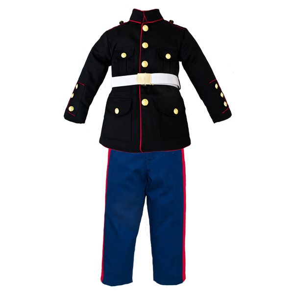 Youth Marine Dress Blues Uniform Costume