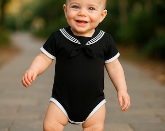 Navy Baby Sailor Crackerjack Bodysuit