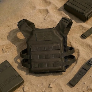 Porta-placas de airsoft preto para jovens