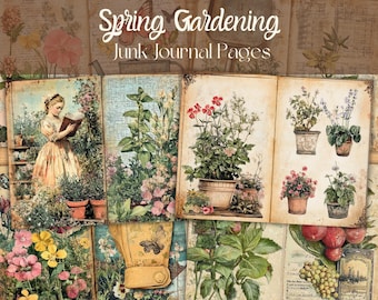 Pages du journal indésirable du jardinage printanier : fleurs éphémères (téléchargement numérique)