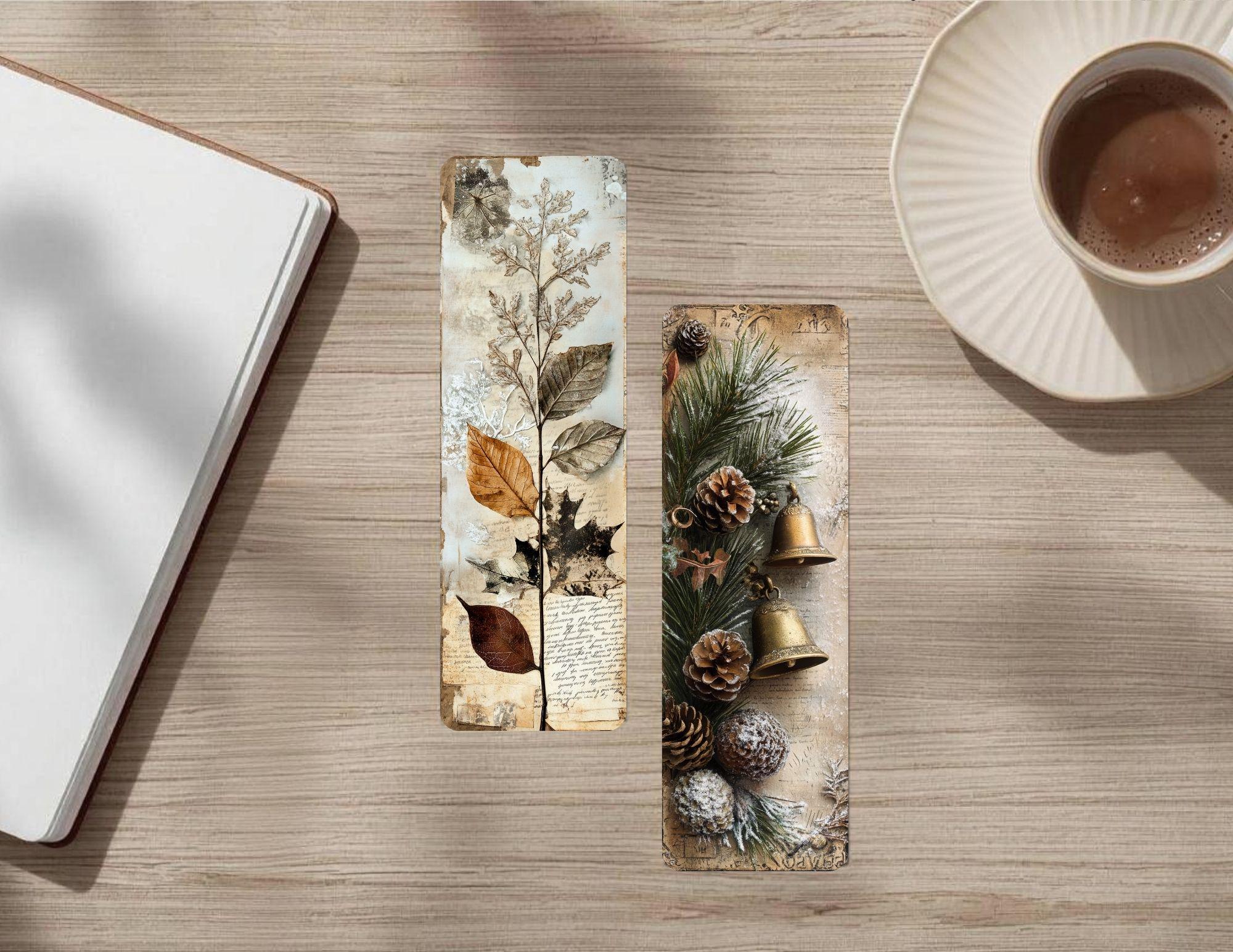 Rustic Woodland Winter Printable Bookmarks, PNG JPG Vintage Ephemera ...