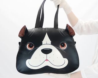 Pit bull shoulder bag, Large tote bag,animals laptop bag,Minimalist shoulder bag,Big shoulder bag,Large crossbody bag