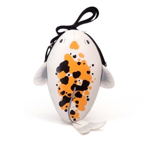 Koi Fisch Umhängetasche,Koi Karpfen,handbemalte Tasche,diese kompakte Schultertasche aus Kunstleder zum Tragen von Handys und anderen wichtigen Dingen.
