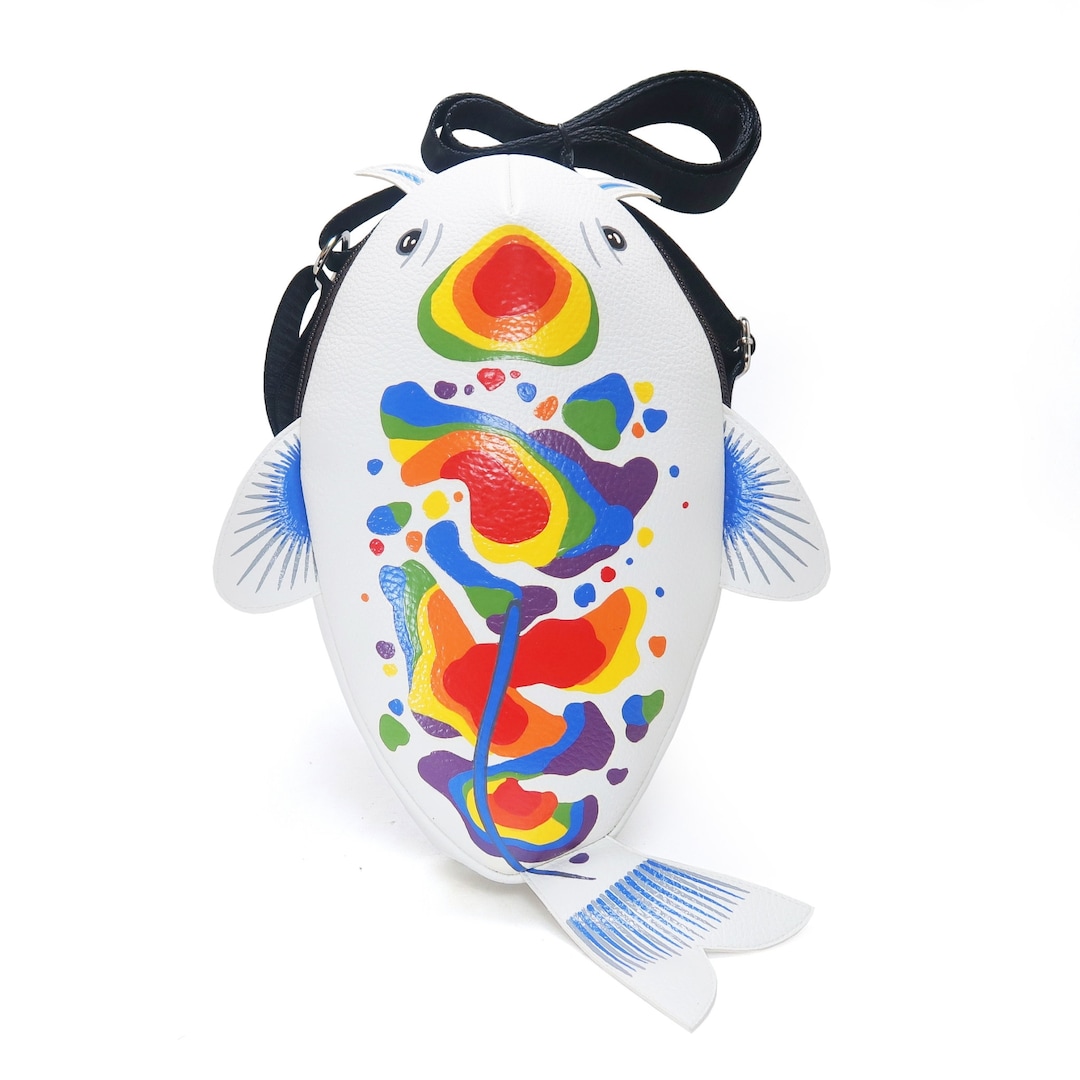 Pattern Print Koi Fish Crossbody Bags