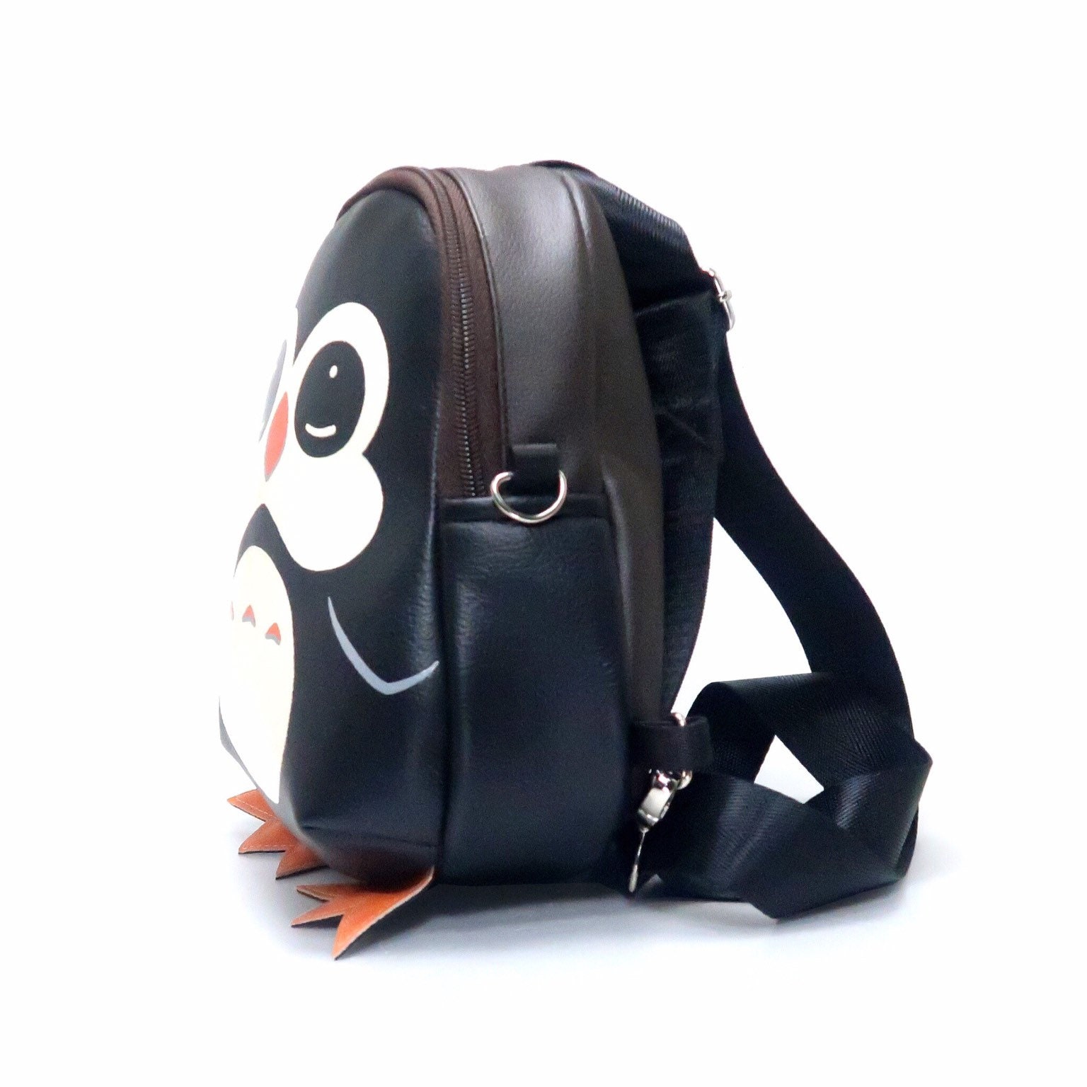 Hand-painted Penguin Mini Backpack: Convertible Crossbody  display picture 1