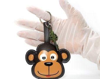 Monkey keychain ,Monkey  bag charm, handmade keychain for animals lovers, sweet animals,cute animal keychain.