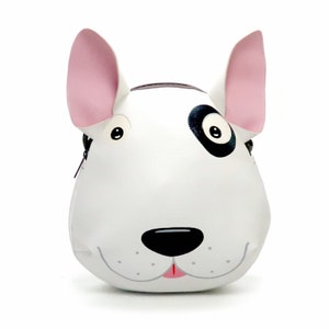 Bullterrier Crossbody Bag, handbemalte Tasche, diese kompakte Schultertasche aus Kunstleder zum Tragen von Handys und anderen wichtigen Dingen.