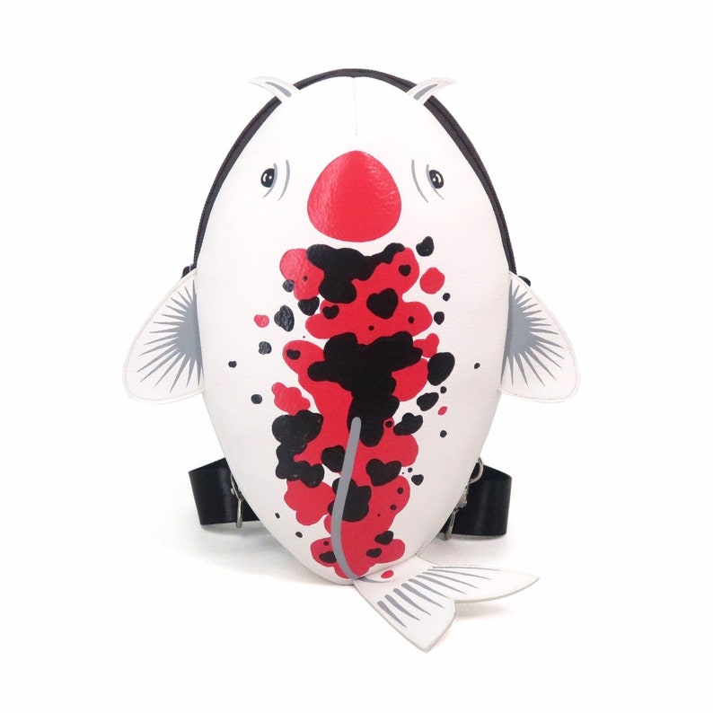 Hand-painted Koi Fish Mini Backpack: Convertible Crossbody Bag - Etsy