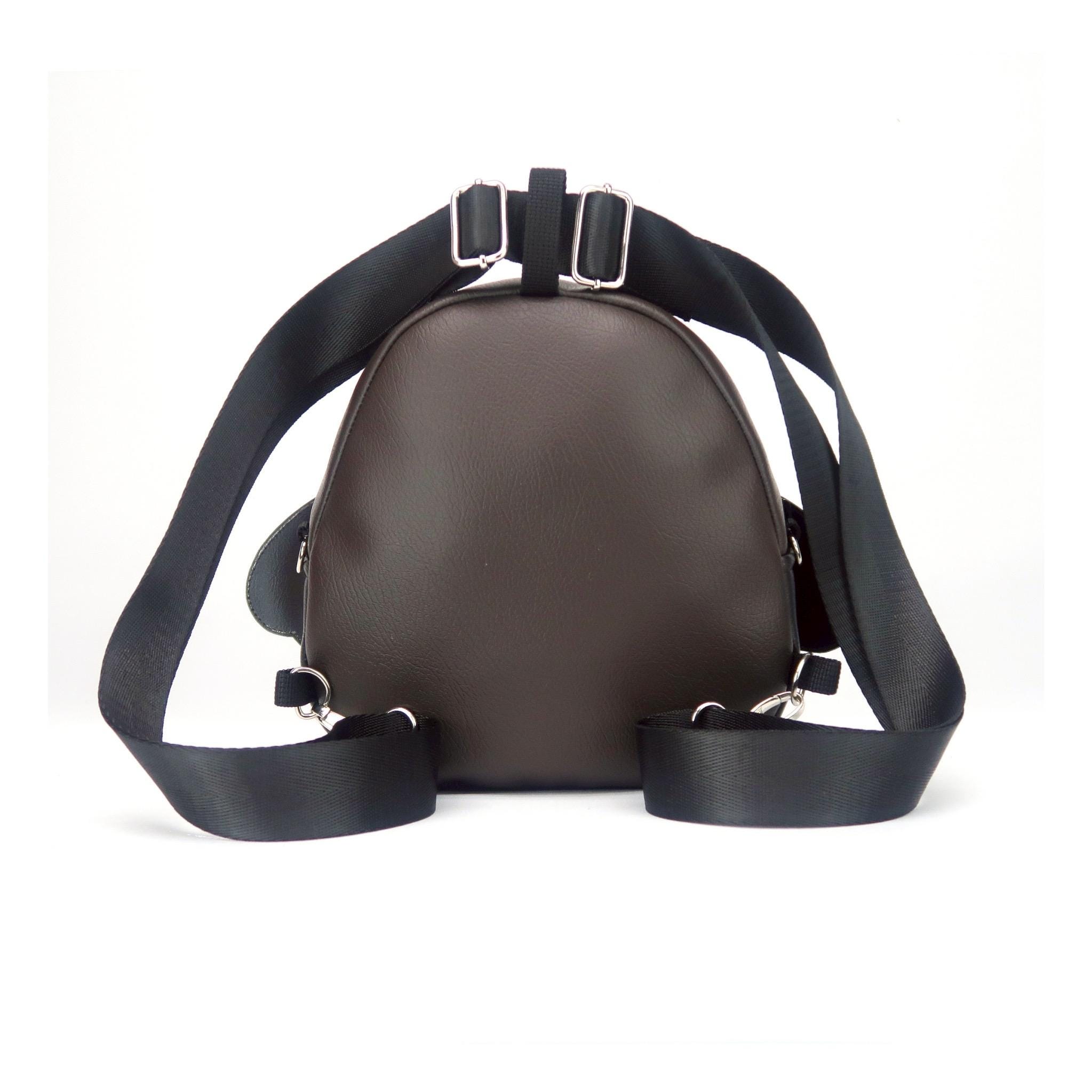 Hand-painted Goldfish Mini Backpack: Vegan Leather Crossbody  display picture 1