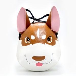 Sac à bandoulière Husky sibérien, peint à la main, ce sac à bandoulière compact en cuir synthétique, pour transporter des téléphones portables et d'autres objets essentiels.