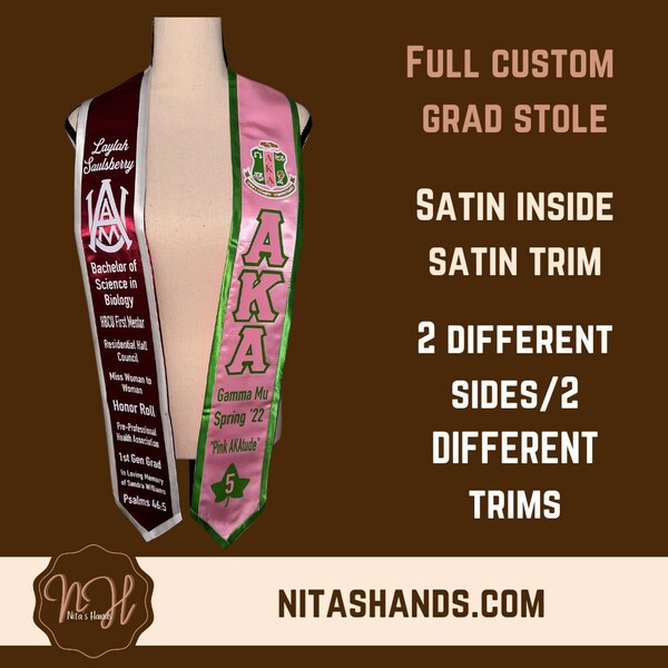 Graduation Stole, Grad Stole, HBCU Graduation Stoles, Custom Graduation Stole, Grad Caps, Graduation 2024, Class of 2024, HBCU Grad