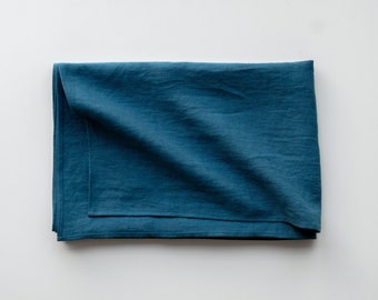 Linen beach blanket, Linen bath towel, Linen hammam towel, Linen sarong, Linen throw, Absorbent bath sauna, Hand body towel,Blue linen towel
