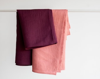 Set of 2 Linen Tea Towels, Soft Absorbent Kitchen Hand Towels