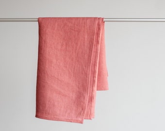 Washed linen tea towel, Handmade kitchen towel, Soft linen hand towel, Pink linen tea towel, Set of tea towels, Peach blush tea towel,Towels