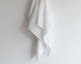 Linen bath sheet, Large bath towel, Linen guest towel, White linen towel, Organic spa towel, Bathroom towel, Flax bath towel, Natural linen