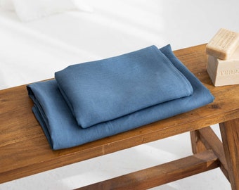 Set of 2 linen towels, Linen bath towels, Hand and body towels, Towels in various colors, Linen towel, Bath towel set, Linen towels to gift